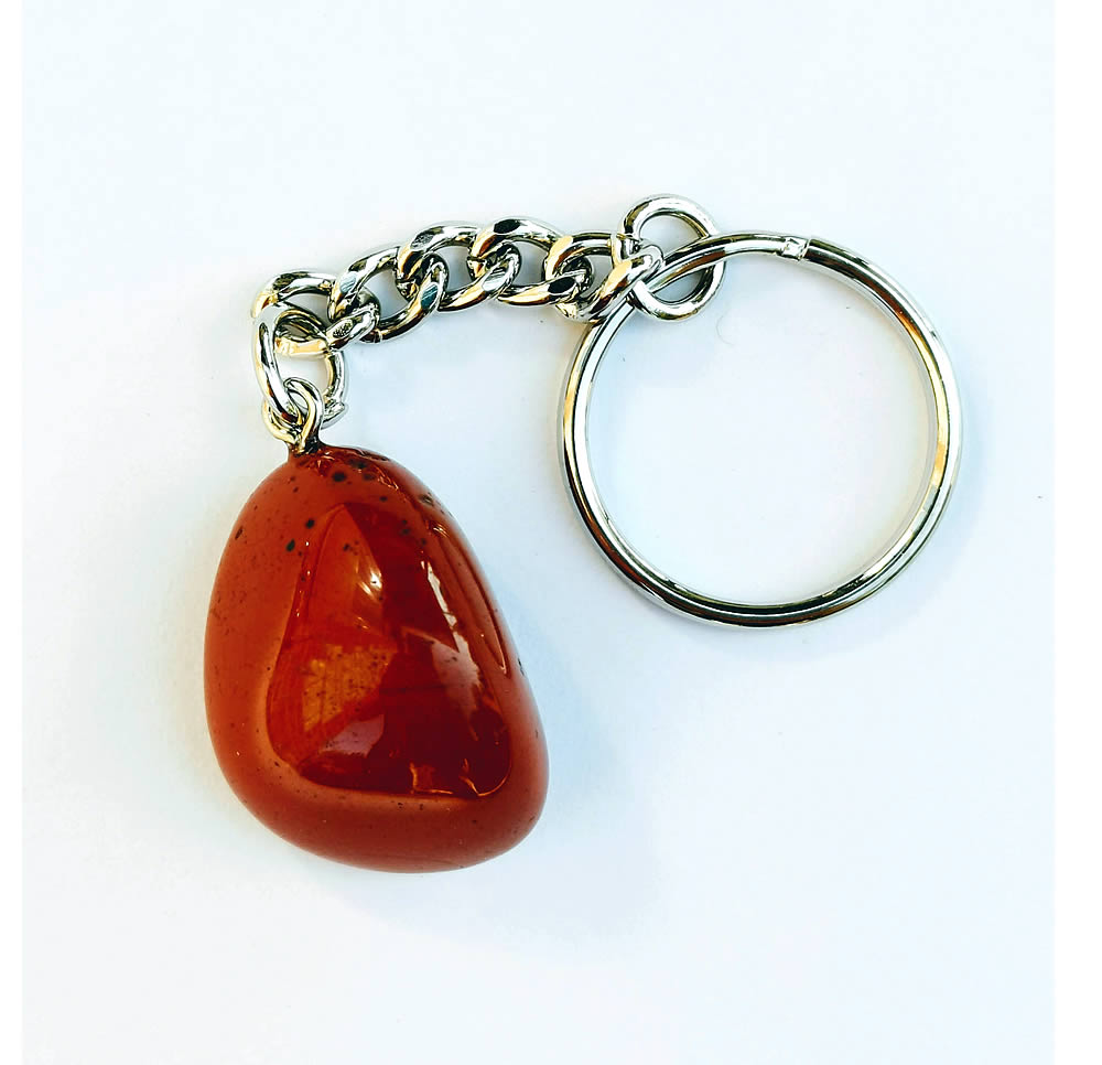 Birth Stone Keyring - Aries - Red Jasper